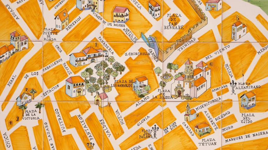 Mapa antiguo de Marbella en una imagen de archivo