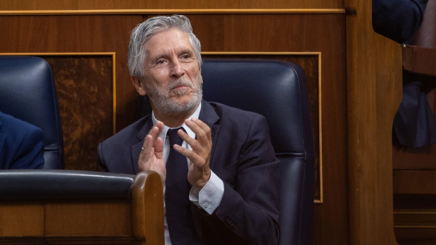 Fernando Grande-Marlaska, Ministro del Interior, asiste a la Sesión Plenaria del Congreso para la supervisión del gobierno.