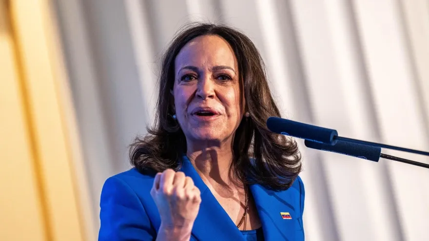 La líder opositora venezolana y premio Nobel de la Paz, María Corina Machado.