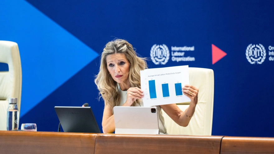 La vicepresidenta segunda y ministra de Trabajo de España y candidata a dirigir la Organización Internacional del Trabajo, Yolanda Díaz