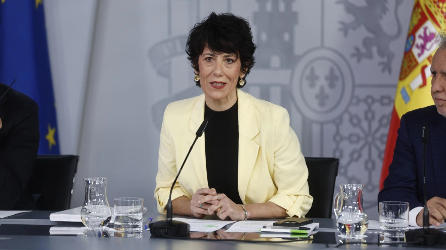 La ministra portavoz, Elma Saiz, durante la rueda de prensa tras la reunión del Consejo de Ministros