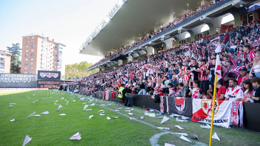 Protestas en el Estadio de Vallecas
