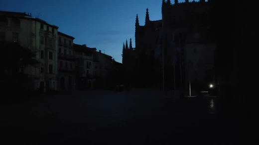 Terraza de 'El Cochifrito' a oscuras
