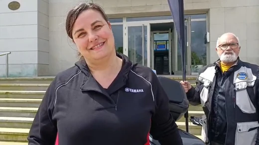 Silvia López (Respuestos Martín), presentó la Yamaha Tracer 9 GT