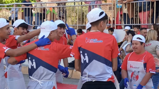 Los alumnos trabajando