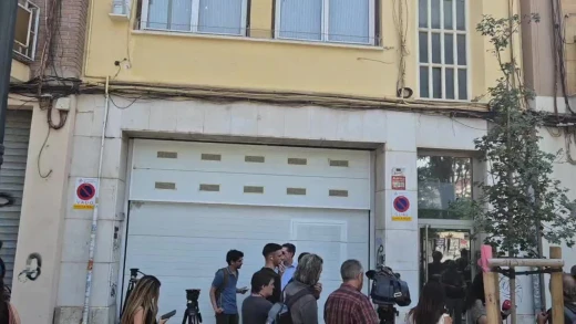 La casa de Ábalos en Valencia durante el registro de la UCO