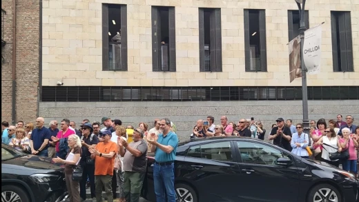Más de un centenar de magistrados, jueces y fiscales se han concentrado a las puertas del Palacio de Justicia de Valladolid