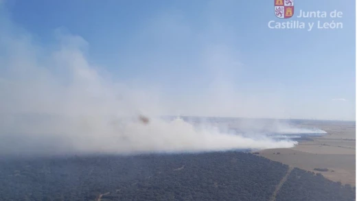 Incendio en Paredes de Monte (Palencia)