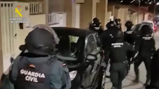 Momento de la detención de la Operación REGINAE