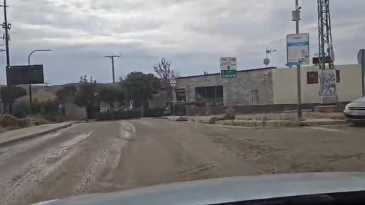 Aspecto desolador en los pueblos afectados por la tormenta en la provincia de Zaragoza