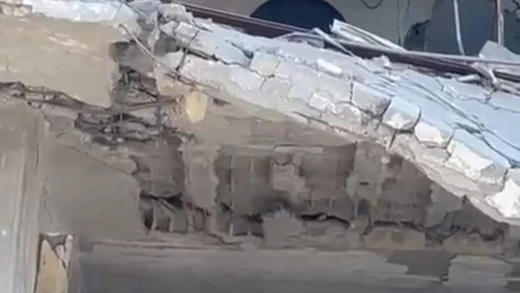 Así ha quedado la vivienda familiar de Fayad tras los últimos bombardeos antes del inicio de las conversaciones de paz