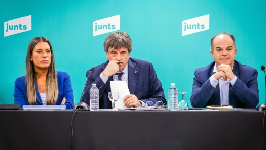 Puigdemont, Miriam Nogueras y Jordi Turull, la dirección de Junts per Cat