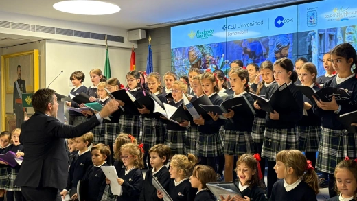 La Escolanía del Colegio CEU San Pablo durante su actuación