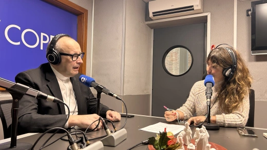 Momento de la entrevista en los estudios de COPE Málaga