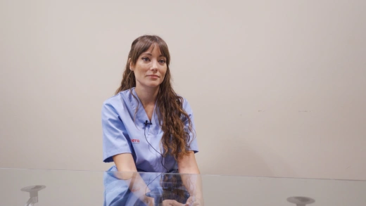 Vídeo de la fisioterapia en la Unidad de daño cerebral. Teresa y Ricarda