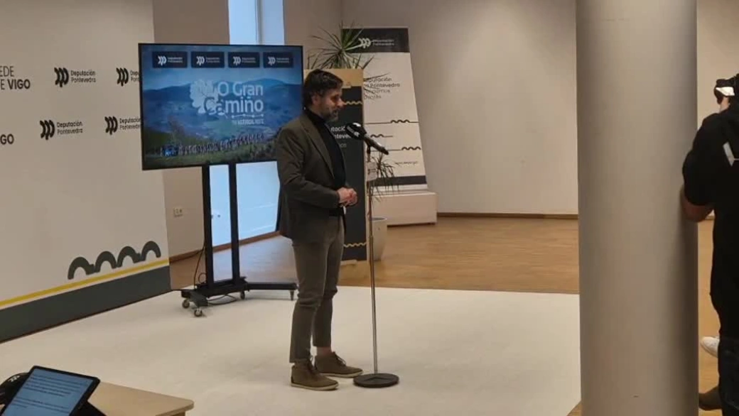Ezequiel Mosquera, director de O Gran Camiño, en la presentación de la etapa de la provincia de Pontevedra