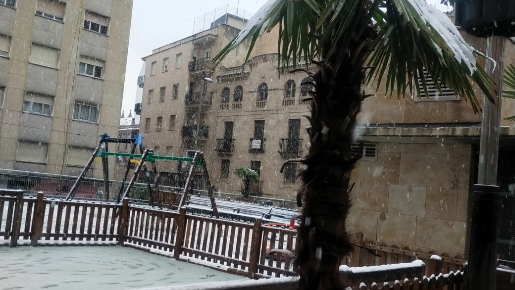 Nieve en la capital salmantina